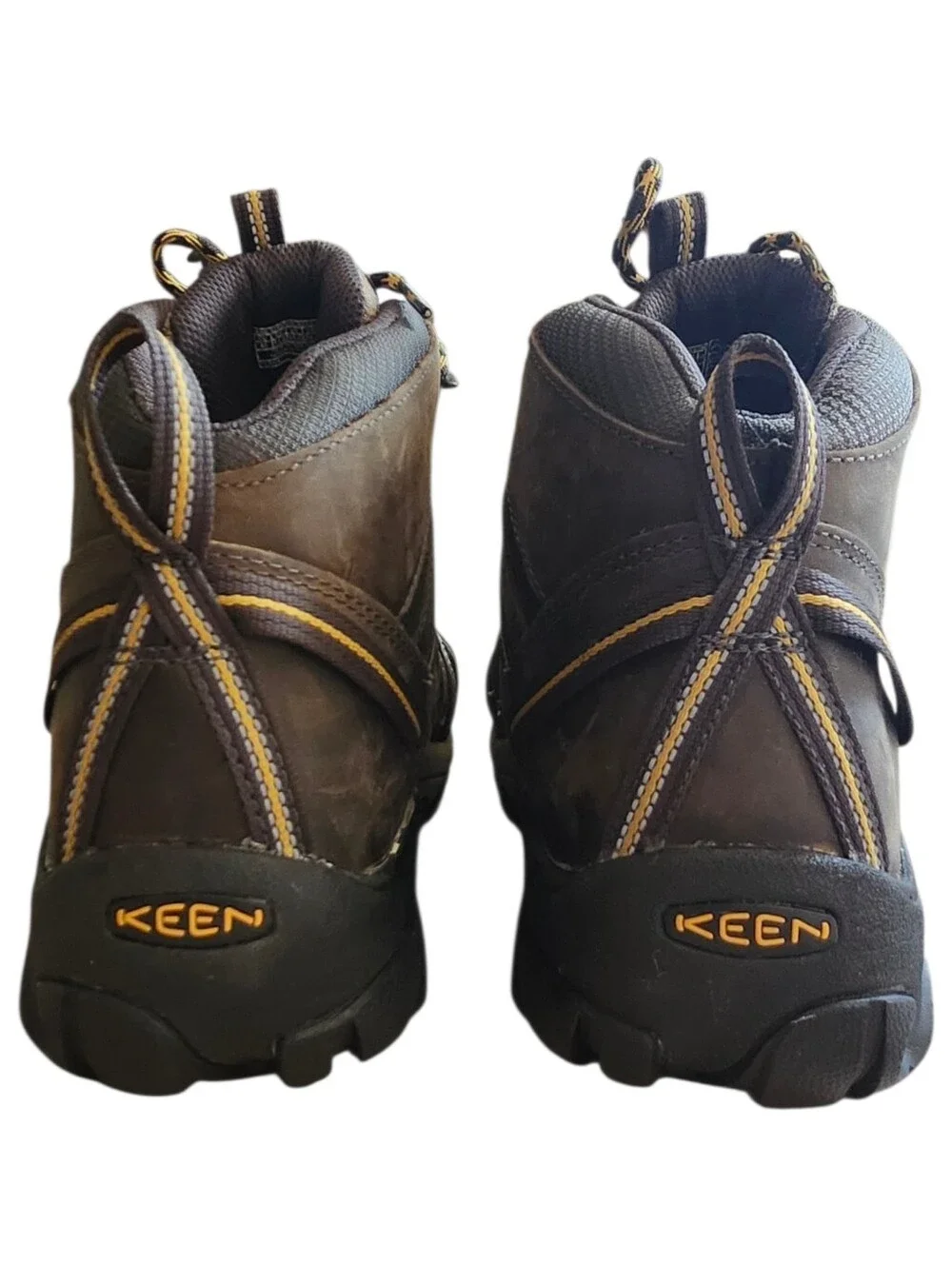 KEEN Voyageur Mens Leather Mesh Mid Hiking Boots Size 11.5 M Brown Black